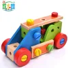 A multi-functional children's educational and versatile creative building block toy made of 70 wooden nuts, capable of tapping and disassembling screws Application Scenario